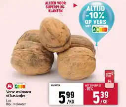 Delhaize Verse walnoten of kastanjes aanbieding