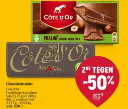 Delhaize Chocoladetablet aanbieding