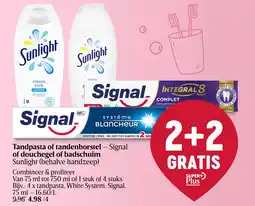Delhaize Tandpasta of tandenborstel – Signal of douchegel of badschuim aanbieding