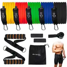 Decathlon Weerstandsbanden Resistance elastische band Banden 5 standen met accessoires aanbieding