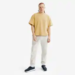 Decathlon Heren T-shirt Elementals mosterdgeel aanbieding