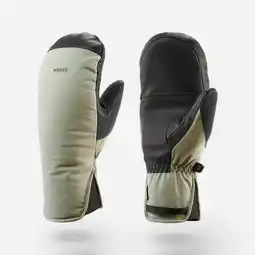 Decathlon Warme skiwanten voor volwassenen SKI500 kaki aanbieding