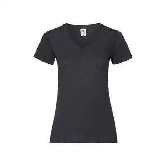 Decathlon Dames Valueweight Heather V Hals Tshirt (Grijs) aanbieding
