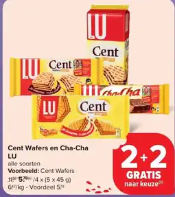 Carrefour Cent Wafers en Cha-Cha LU aanbieding