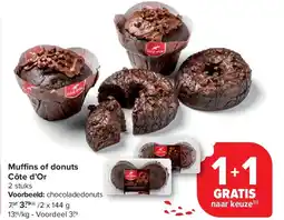 Carrefour Muffins of donuts Côte d’Or aanbieding