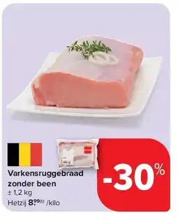 Carrefour Varkensruggebraad zonder been aanbieding