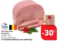 Carrefour Ontvette ham Carrefour aanbieding