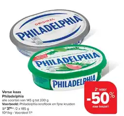 Carrefour Verse kaas Philadelphiac aanbieding