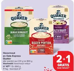 Carrefour Havermout en Oats Express Quaker aanbieding