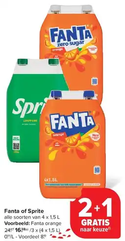 Carrefour Fanta of Sprite aanbieding