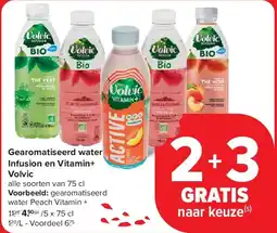 Carrefour Gearomatiseerd water Infusion en Vitamin+ Volvic aanbieding