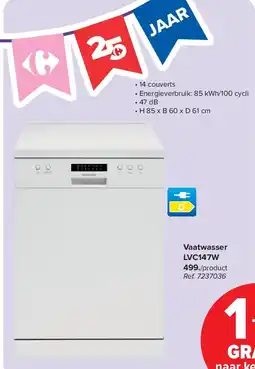 Carrefour Vaatwasser LVC147W aanbieding