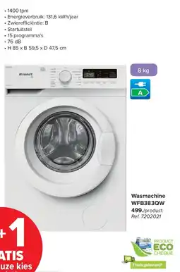 Carrefour Wasmachine WFB383QW aanbieding