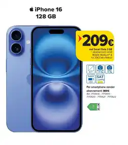 Carrefour iPhone 16 128 GB aanbieding