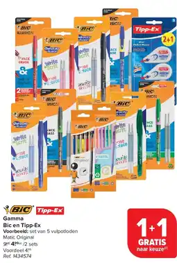 Carrefour Gamma Bic en Tipp-Ex aanbieding