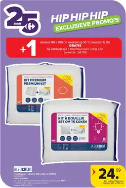 Carrefour Hoofdkussen + dekbed 140 x 200 cm GRATIS aanbieding