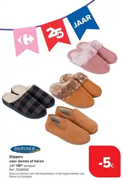 Carrefour Slippers voor dames of heren aanbieding