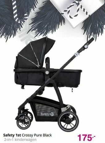 Baby & Tiener Safety 1st crossy pure black 2-in-1 kinderwagen aanbieding