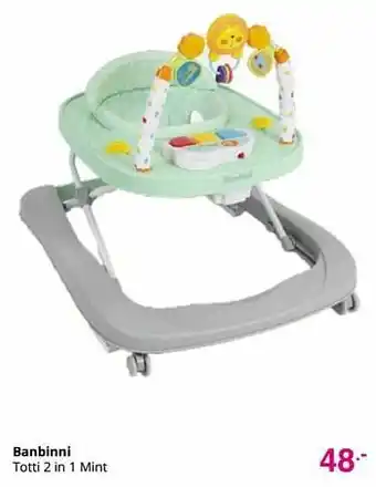 Baby & Tiener Banbinni totti 2 in 1 mint aanbieding