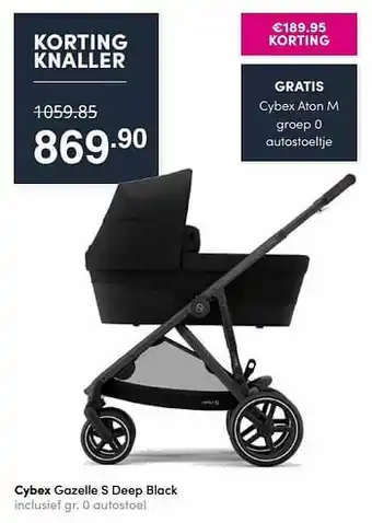Baby & Tiener Cybex gazelle s deep black inclusief autostoel aanbieding