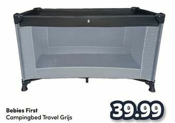 Baby & Tiener Bebies first campingbed travel grijs aanbieding
