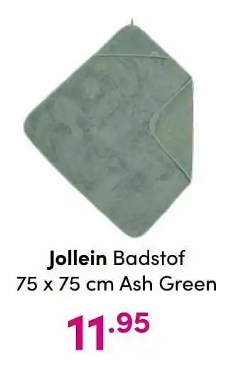 Baby & Tiener Jollein badstof ash green aanbieding
