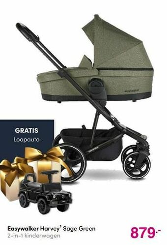 Baby & Tiener Easywalker harvey3 sage green 2-in-1 kinderwagen aanbieding