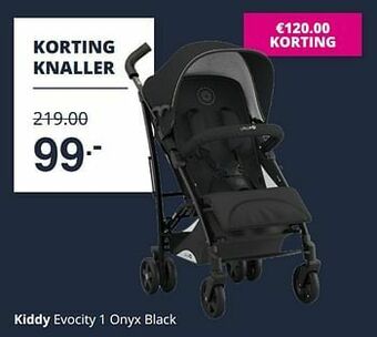 Baby & Tiener Kiddy evocity 1 onyx black aanbieding