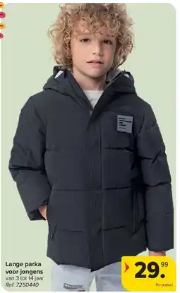 Carrefour Lange parka voor jongens aanbieding