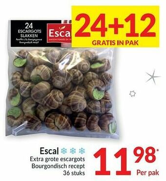 Intermarché Escal extra grote escargots bourgondisch recept aanbieding
