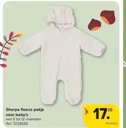 Carrefour Sherpa fl eece pakje voor baby’s aanbieding
