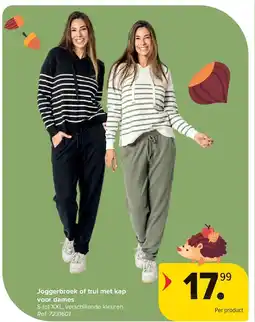 Carrefour Joggerbroek of trui met kap voor dames aanbieding
