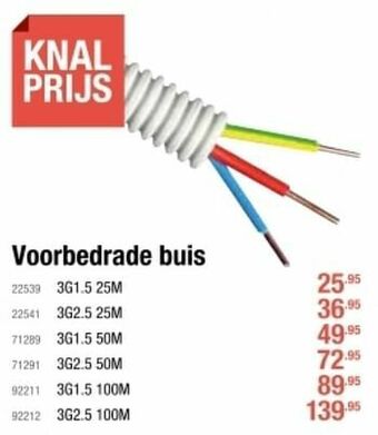 Voorbedrade buis
