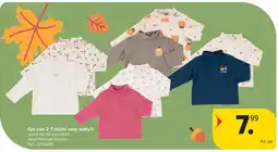 Carrefour Set van 2 T-shirts voor baby’s aanbieding