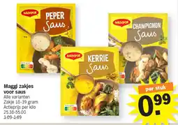 Albert Heijn Maggi zakjes voor saus aanbieding
