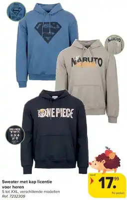 Carrefour Sweater met kap licentie voor heren aanbieding
