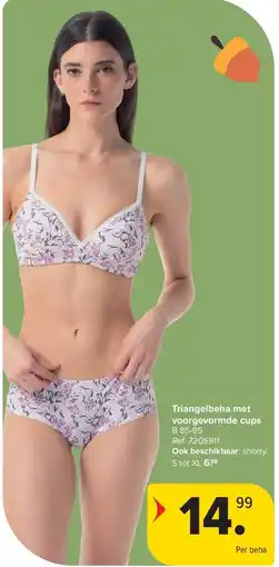 Carrefour Triangelbeha met voorgevormde cups aanbieding