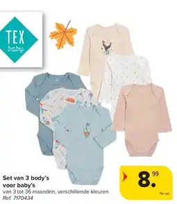 Carrefour Set van 3 body’s voor baby’s aanbieding