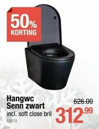 Cevo Hangwc senn zwart aanbieding