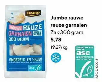Jumbo rauwe reuze garnalen