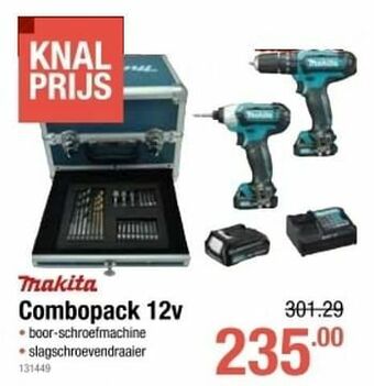 Cevo Makita combopack 12v aanbieding