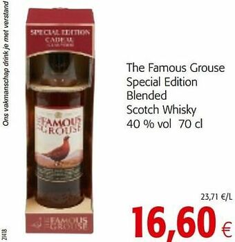 Colruyt The famous grouse special edition blended scotch whisky aanbieding
