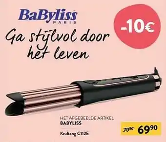 Di Babyliss krultang c112e aanbieding