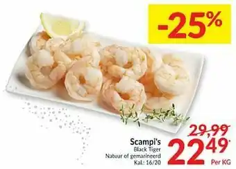 Intermarché Scampi`s black tiger natuur of gemarineerd aanbieding
