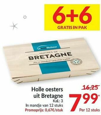 Intermarché Holle oesters uit bretagne aanbieding
