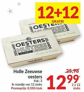 Intermarché Holle zeeuwse oesters aanbieding