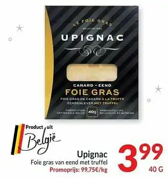 Intermarché Upignac foie gras van eend met truffel aanbieding