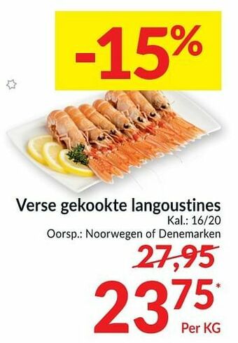 Intermarché Verse gekookte langoustines aanbieding