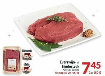 Intermarché Everzwijn- of hindesteak aanbieding