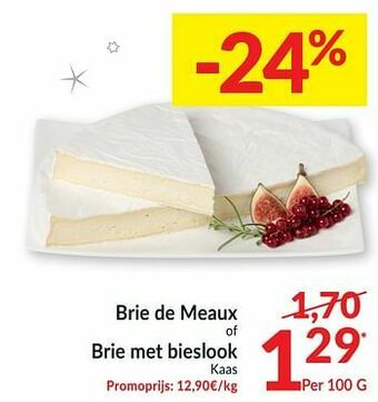 Intermarché Brie de meaux of brie met bieslook kaas aanbieding